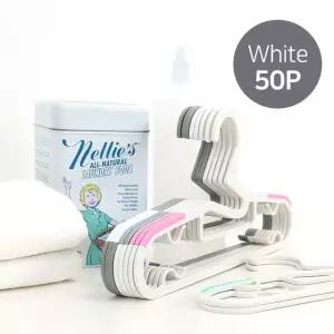 화이트 논슬립 옷걸이 50P 미끄럼방지 논슬립패드