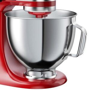 5 QT 식품 등급 스테인리스 믹서 볼, KITCHENAID 틸트 헤드 스탠드 4.5-5 쿼트, 미끄럼 방지 손잡이 및 눈에 띄는 걸쇠, 광택 처리 완료