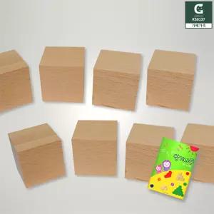큰솔스토밍 원목 쌓기나무 블럭 미니북 세트 공간감각 도형학습 퍼즐 (4cm 8pcs)