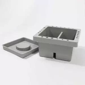 사각 미술 물통 S 뚜껑 포함 붓통 물색소 보관용기