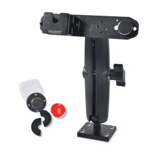 YNIBST 마그네틱 CB 마이크 행거, 드릴 베이스 마운트가 있는 휴대용 라디오 및 스피커 홀더, 모토로라 미들랜드 바오펑 무전기 토키 라디오용 자동차 홀더