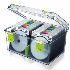 씨디집 디스크 보관 상자 두꺼운 20 지퍼 테이프 바인더 박스 홀더 미디어