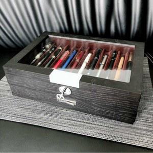 만년필 보관함 수납장 디스플레이 럭셔리 1단 원목 보관 12개 펜케이스 정리함