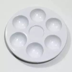 원형 6칸 미술 팔레트 아크릴 물감 페인팅 도구 미술용 조색판