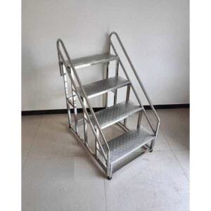 샤크팡 계단식 보조 작업발판 디딤대 철제 발코니 스텐 철계단 계단