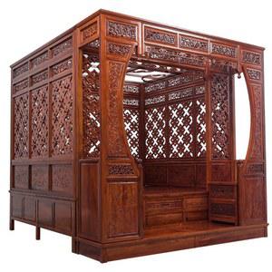 중국식 골동품 조각 Qi 휴양지 침대 고대월동침대 신중국식 인도네시아 동남아풍 자단 엔틱