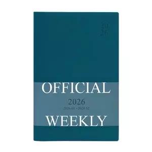 인디고 다이어리 2026 오피셜 열두달 B6 위클리 스케줄러 날짜형 32절 주간 업무용 피콕블루