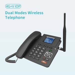 유선 전화기 모텔 사무실 일반 옛날 빈티지 4G 집 듀얼 모드 무선 핸드폰 VOIP 2 SIP 계정 와이파이 SIM 카드 안테나 포함 LCD 화면 자동 응답