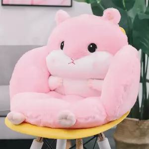 날다람쥐 등받이 쿠션 방석 (핑크)