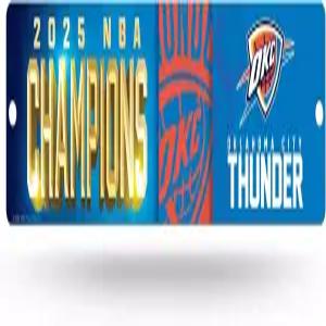 리코 인더스트리 NBA 농구 오클라호마 시티 썬더 2025 챔피언스 플라스틱 4인치 x 16인치 스트리트 표지판