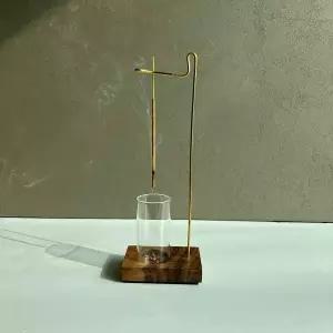 [셀러에이드]유리 인센스스틱 향받침대 향꽂이 인센스홀더 우드