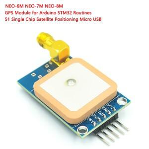 NEO-6M 51 Arduino STM32 루틴용 단일 칩 위성 포지셔닝 마이크로 USB GPS 모듈