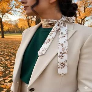 원 아뜰리에 클래식 플라워 트윌리   롱스카프