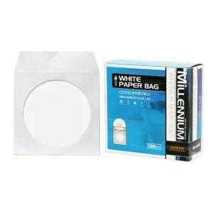 CD 밀레니엄 종이 CD케이스 흰색 박스(20개입) 100매/갑