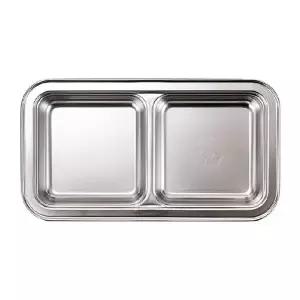 [골드스마일]나눔 접시 유아 간식 식판 스텐 디저트 그릇 식기 1P 유치원식판