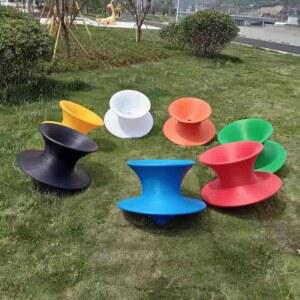 회전 팽이의자 스핀 자이로체어 소형 레드 웨이팅의자 호텔 거실 체어 바퀴없는 균형 라지