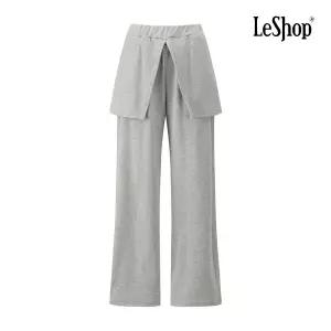 [롯데백화점]르샵 투톤 밴딩 플리스 와이드 팬츠 BQ1PT004A