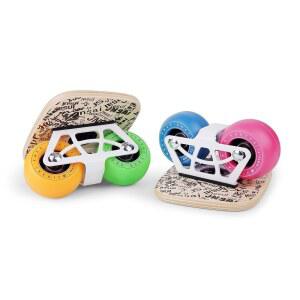 프리스케이팅 휴대용 롤러 로드 드 트 스케이트 플레이트, 메이플 데크 미끄럼 방지, 보드 스플릿 스케이트보드, PU 휠 하이엔드 베어링 포함