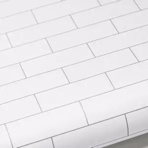 욕실 타일 시트지 북유럽풍 방수 화이트 주방 타일 시트지 거실 100cm 인테리어 하부장 가정용 상업용 데코