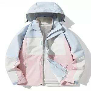 스키복 상의 보드복 이중 점퍼 화이트블루 자켓 여성용 보온