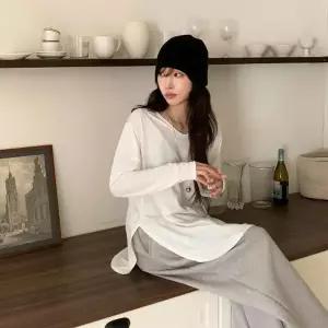 [다잇템] 여자 빅사이즈 환절기 코디 U넥 긴팔티