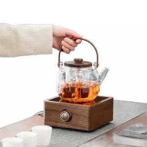 다도 티포트 보온 전기 스토브 차 주전자 티팟