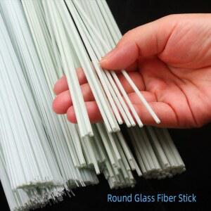 WIFREO 10 20PCS 라운드 스틱 유리 지그 바닷물 DIY 태클 섬유 낚시 오징어 소재 막대