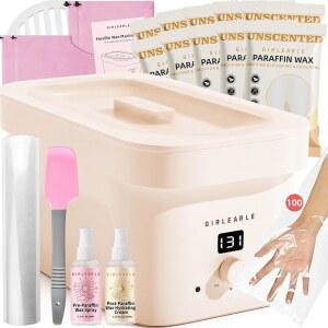 손과 발을 위한 GIRLARLE 7000ml 파라핀 왁스 머신, 4.4파운드 무향 머신 배스, 손, 발, 팔꿈치 및 신체용 리필로 딱딱한 근육과 관절을 합니다