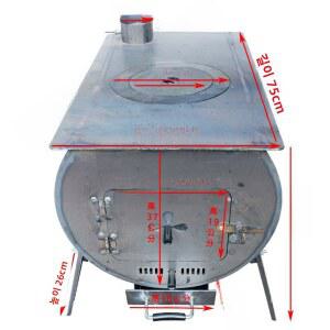 드럼통 화목난로 가스통 화로 120 80 바베큐 1개 숯불 모델 가정 색상 60X43
