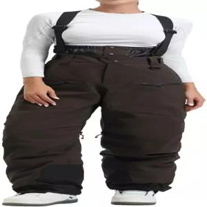 여성 스노우 턱받이 방수 단열 팬츠 방풍 스키 오버롤 스노우슈트 배기 스노보드