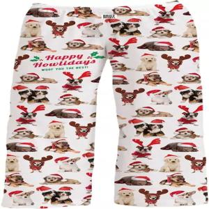 요약 광기 홀리데이 동물 프린트 파자마 라운지 팬츠