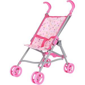 드림 컬렉션, 인형 유모차 - 메탈 접이식 우산 유모차로 현실적인 시늉 놀이, 핑크 23 u201D
