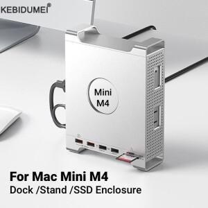 Mac Mini M4/M4 Pro M.2 NVMe SSD 인클로저용 USB 허브 도킹 스테이션 최대 8TB 10Gbps USB-A/C SD&TF 분배