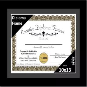 크리에이티브 픽처 프레임 10x13 모던 블랙 디플로마 프레임에 유리를 포함한 매트 없이 11x14 미디어 보관