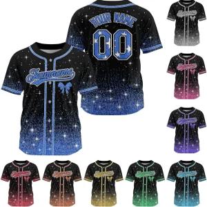 커스텀 치어리더 야구 유니폼 글리터 여성 남성 청소년을 위한 팀