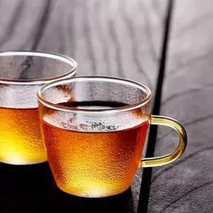 [콩심팥심]내열유리 티잔 허브찻잔 6p 실내용 유리잔 차도구 꽃찻잔 티잔세트