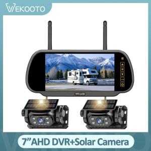 7 인치 1080P 모니터 무선 자기 HD 태양 백업 카메라 9600mAh 배터리 전원 자동차 트럭 트레일러에 대 한