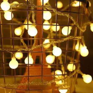 SHWA HZZ213K7 크리스마스 LED전구 앵두 구슬 40개 웜색 6m