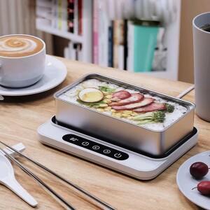 50W 전기 머그 워머 9단계 온도 조절 컵 히터 커피 우유 도시락 가열용 가정 및 사무실용