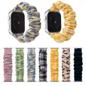 2개 세트 유니미스 애플워치 체크 곱창 스크런치 스트랩