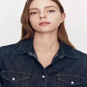 지오다노셔츠 청남방 여성 가을 간절기 데님셔츠 긴팔셔츠 345906