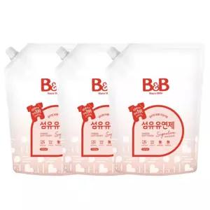 비앤비 유아 섬유유연제 시그니처 자스민&로즈향 리필 1500ml X3개