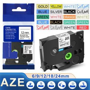 브라더 라벨 카트리지와 호환되는 TZ 테이프 P-터치 시리즈 메이커용 251 리본 9mm 12mm 18mm 211 221 231