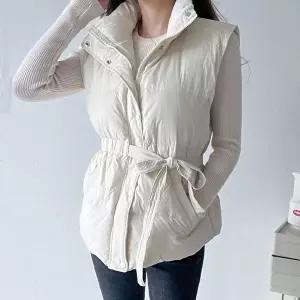 [유야]여성 오리털 경량 패딩 조끼 SVE0060 가을 겨울