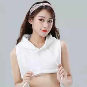 페이크 후드 레이어드 받쳐입는 가짜 넥 여성티