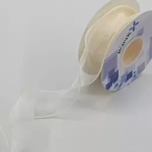 (다올)아이보리 오간디 리본끈 꽃다발 선물포장용