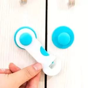 문고리 고정 열림방지 1p 후크 가구잠금장치 (WFK6834)