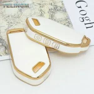 차키케이스 커버 기아 Picanto Sorento MQ4 카니발 KA4 아침 K5 Carens 2024 자동 쉘 Fob 홀더 TPU 차량용