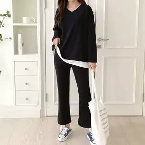 [하프클럽/]빅사이즈 601 코디쉬운브이추리닝세트 DNOV126