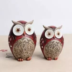 플라워연인 AEI415B9 레드부엉이 소품인형 (2P) 중